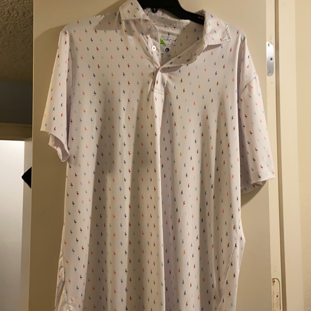 Flamingo white polo